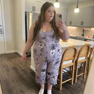 Torrid purple multicolor floral jumpsuit size 3X